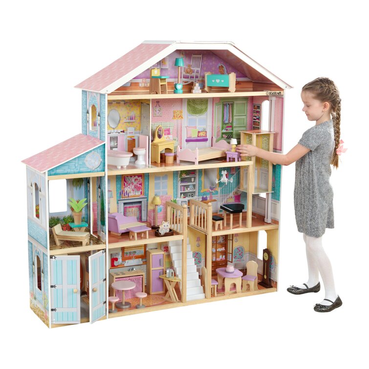 Kidkraft Grand View Mansion Dollhouse with EZ Kraft Assembly