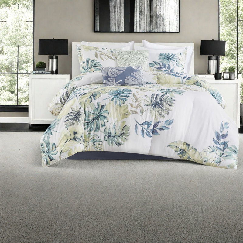 Ensemble de literie en satin de coton luxueux, confort côtier, multicolore