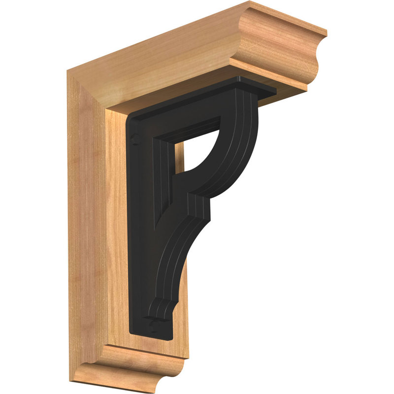 Support de fer triple Bradford, H 12 po x P 9 1/2 po, Cèdre rouge de l'Ouest l 3 1/2 po x T 2 po (lisse