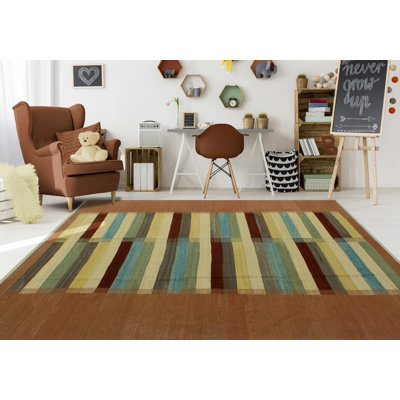 Tapis brun Winchester Kilim Demeter