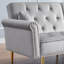 Grey Velvet With Spacious Seat And Nailhead Accents Bed Easy Upholstery Comfortable Back