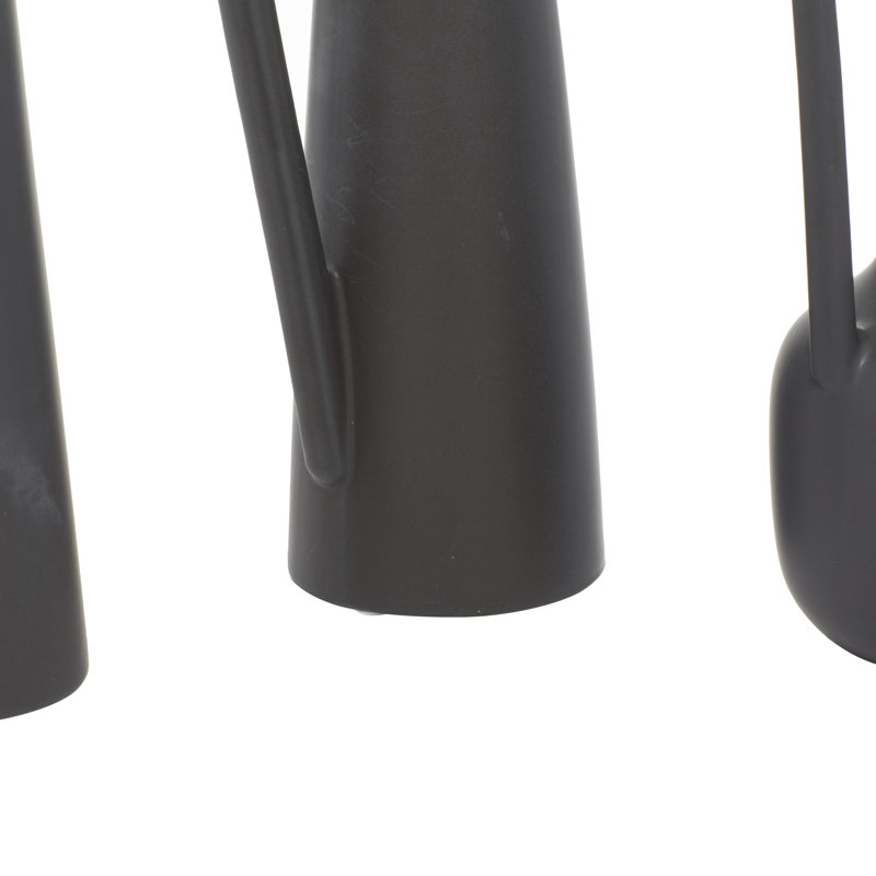 Vase en céramique Cosmoliving By Cosmopolitan, Gris foncé, H 13 po x l 16 po x P 6 po