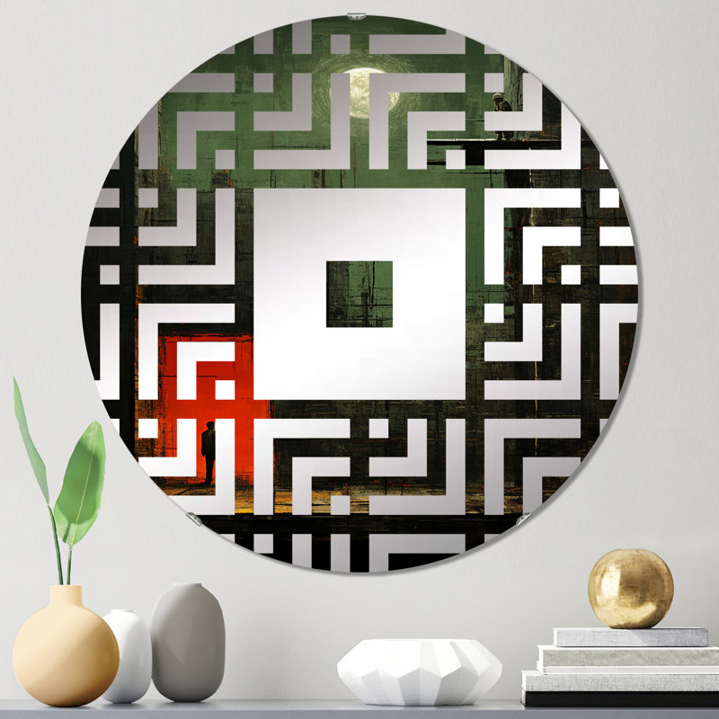 Detmold - Miroir mural carré, 23,6 po x 23,6 po
