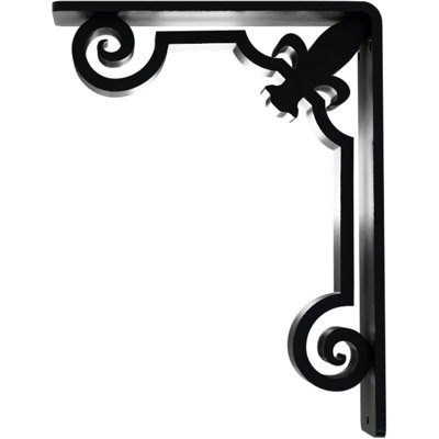 Fleur De Lis Wrought Iron Bracket