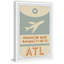 Old Atlanta Airline Tag - Reproduction d'art graphique sur papier encadré-1156777577