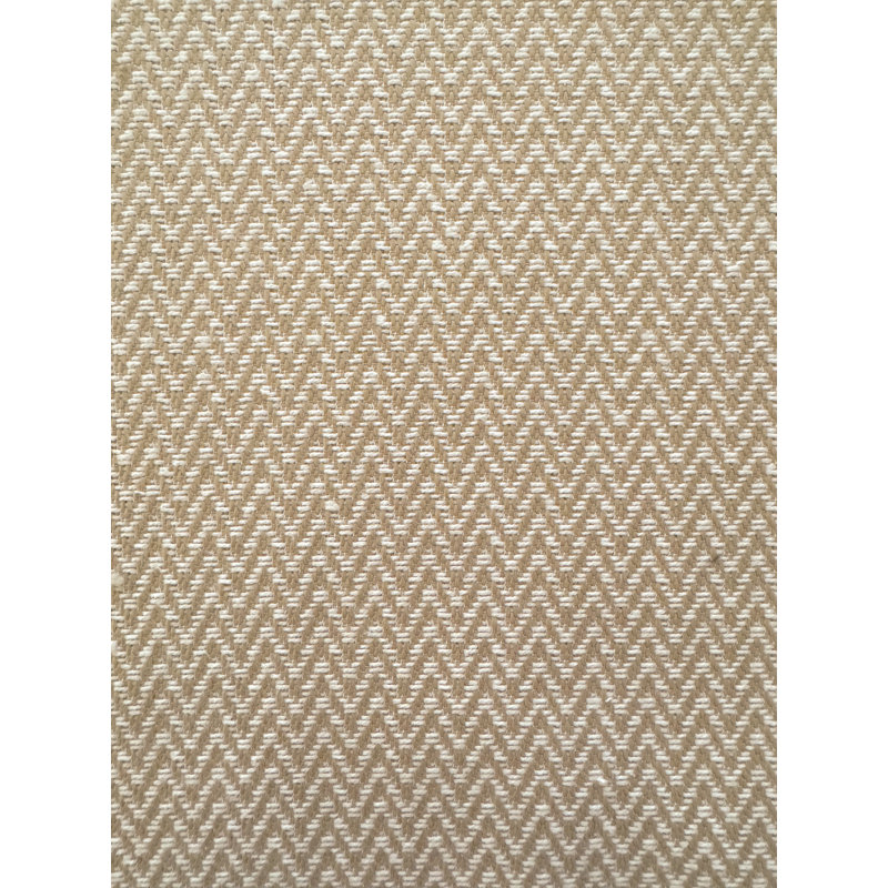 Warm Beige Herringbone Bay Indoor Outdoor Table Runner 14x72