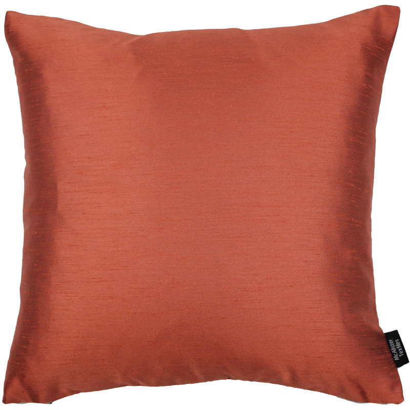 Bloxom Square Throw Cushion, 43 x 43cm, Orange/Taupe