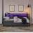 Twin size sofa bed with three LED lights, adjustable headboard with storage-556764584