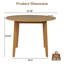 Table de salle à manger extensible peu encombrante avec plateau en bois réglable, design brun clair moderne pour les petites salles à manger