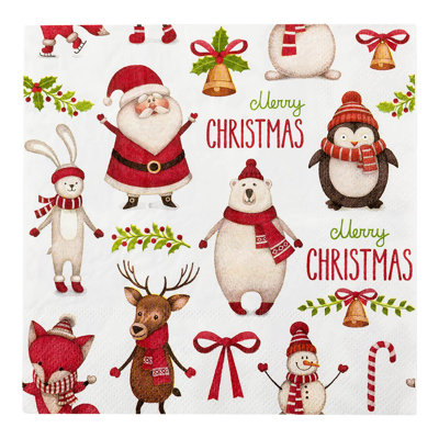 Disposable Paper Christmas Napkins