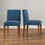 Chaise de salle à manger Chesnee avec housse courte, bleu marine (paquet de 2)-968228198-968228187