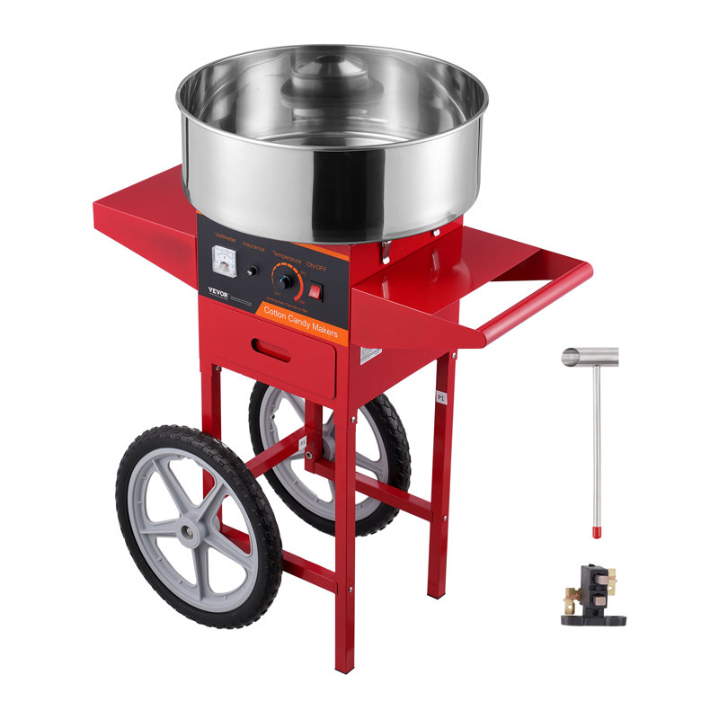 VEVOR Cotton Candy Machine, Red/Black