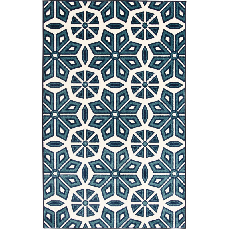 Kershner Geometric Indoor / Outdoor Rug, Rectangle 3'3'' x 5'3''