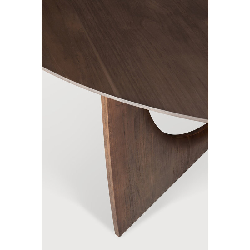 Geometric Round Solid Wood Dining Table