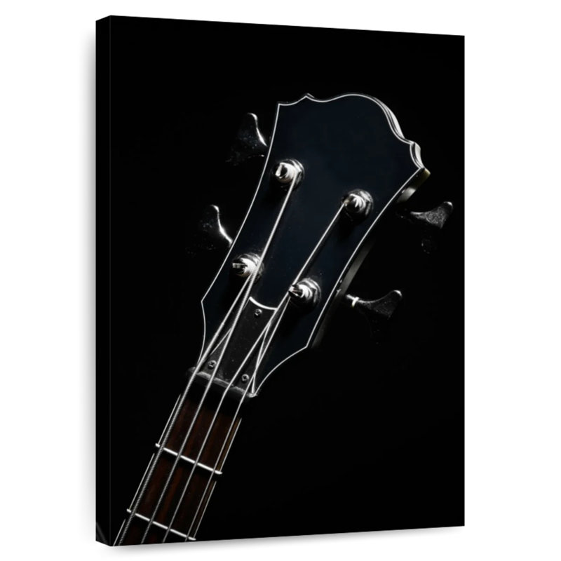 Tête de guitare noire Abarca, H 12 po x l 8 po