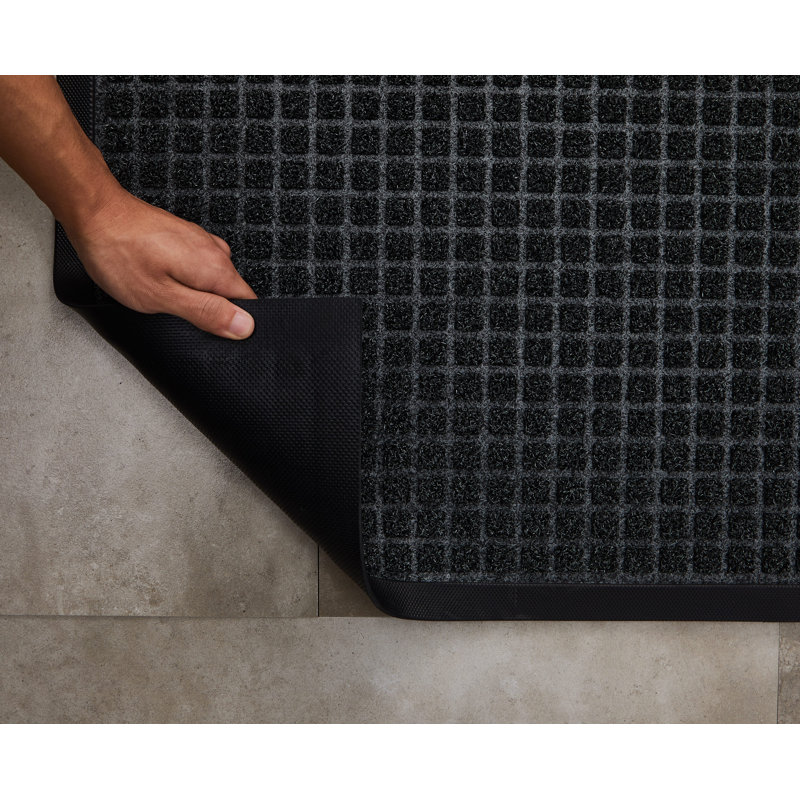 Afsah Non-Slip Doormat, 36" W x 60" D, Charcoal