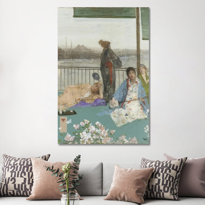 «Variations In Flesh Color And Green The balcon», reproduction d'art sur toile tendue, 60 po x 40 po, Sans cadre