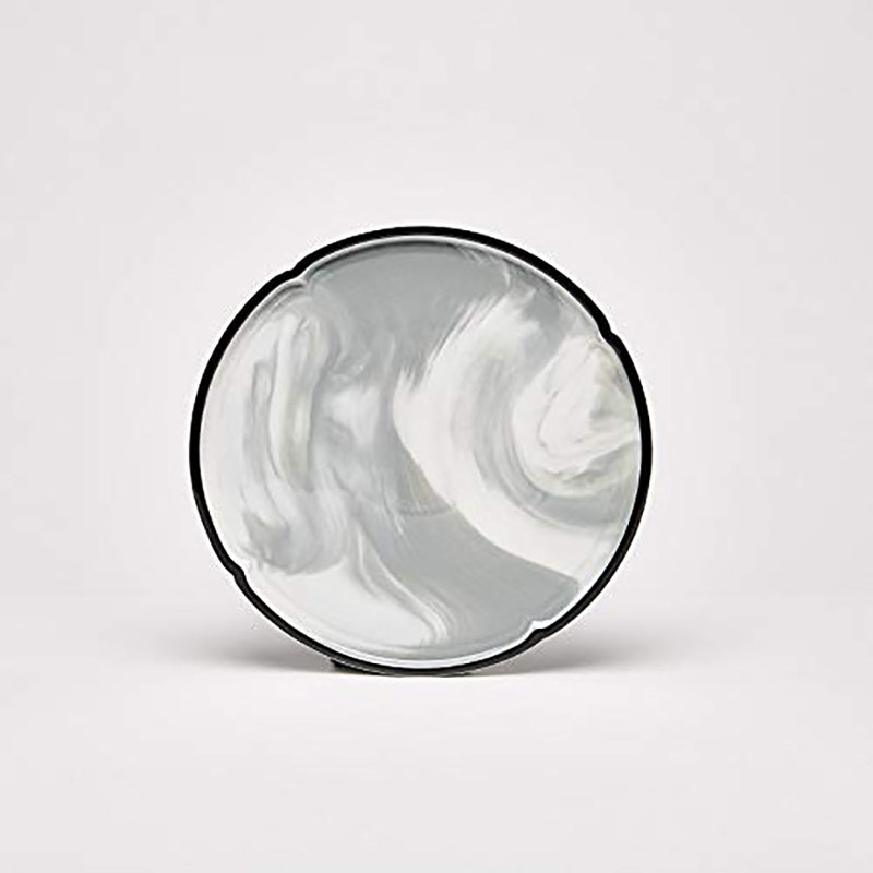 Assiette plate en porcelaine tendre 9,5 po Onika