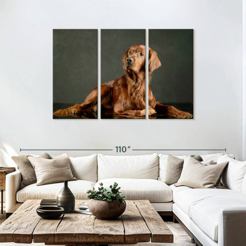 Loyal Irish Setter, 48" H x 74" W