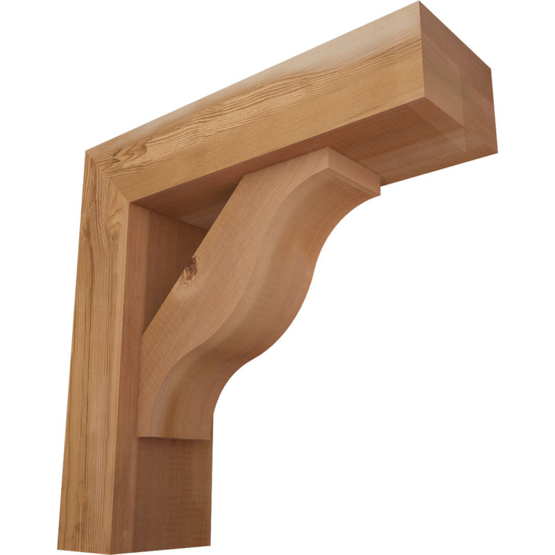 Support Funston Block avec support décalé, 18 po x 18 po, Cèdre rouge occidental de l 5 1/2 po (lisse)