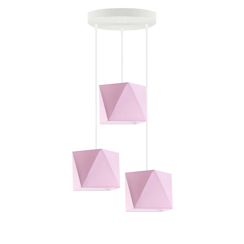 Deneene 3 - Light Cluster Pendant, Pink, White