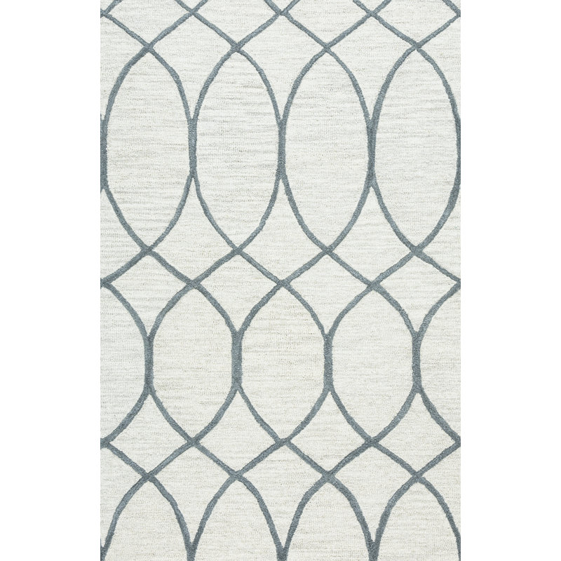 Tapis kaki en laine touffeté à la main Barina, Rectangle 8 pi x 10 pi