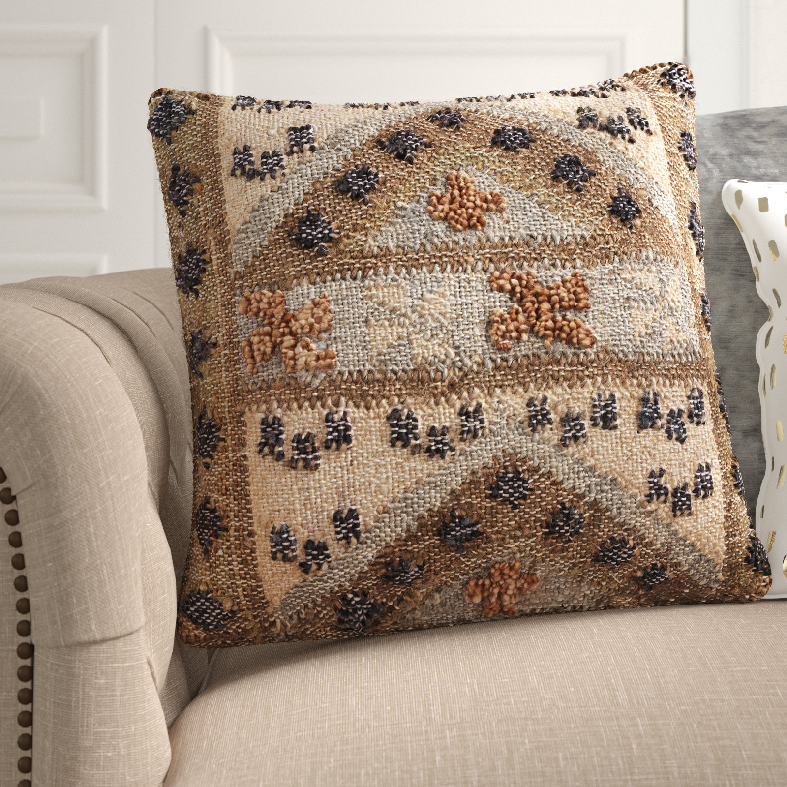 Cornell Geometric Throw Pillow, 18" x 18"