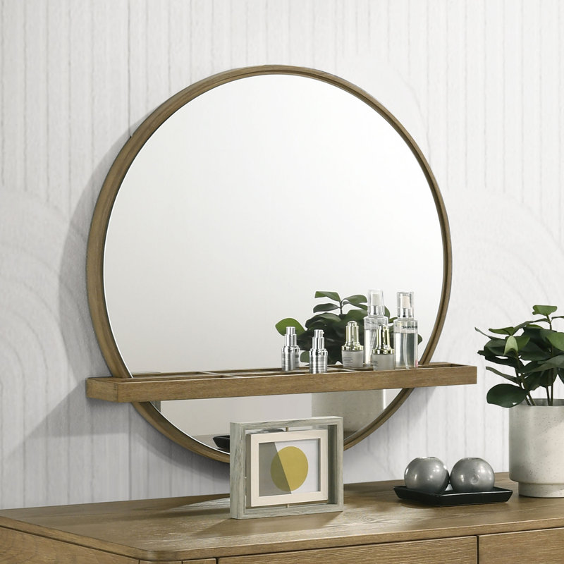 Miroir de salle de bain Alexandros, Noir, noir, noir, noir, H 30 po x l 30 po