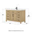 Beckett 54" Freestanding Single Bathroom Vanity with Quartz Top-349013793-349013805-355308198
