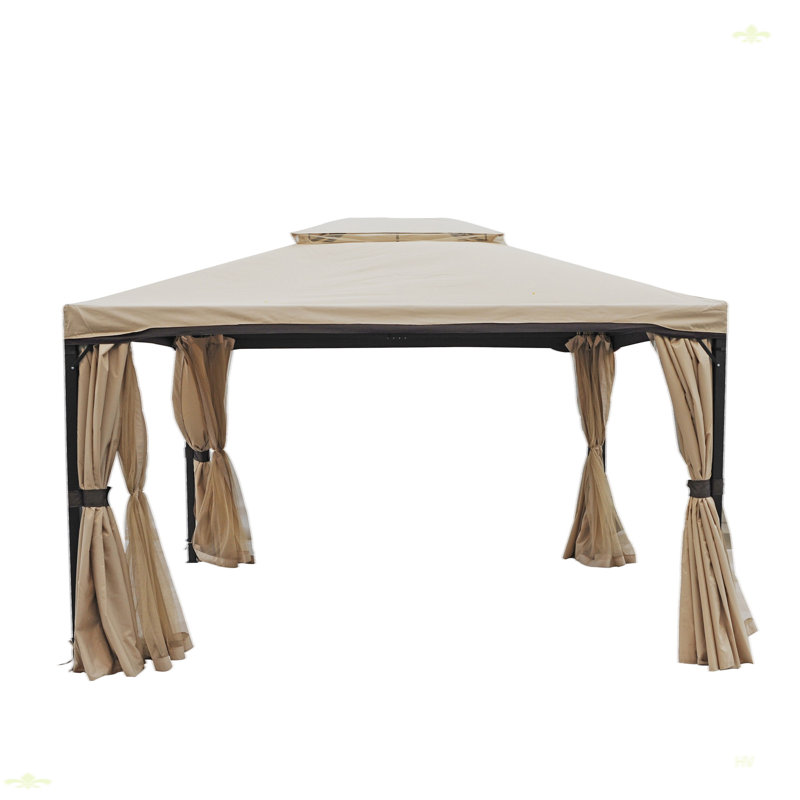 Elina 12 Ft. W x 10 Ft. D Iron Patio Gazebo