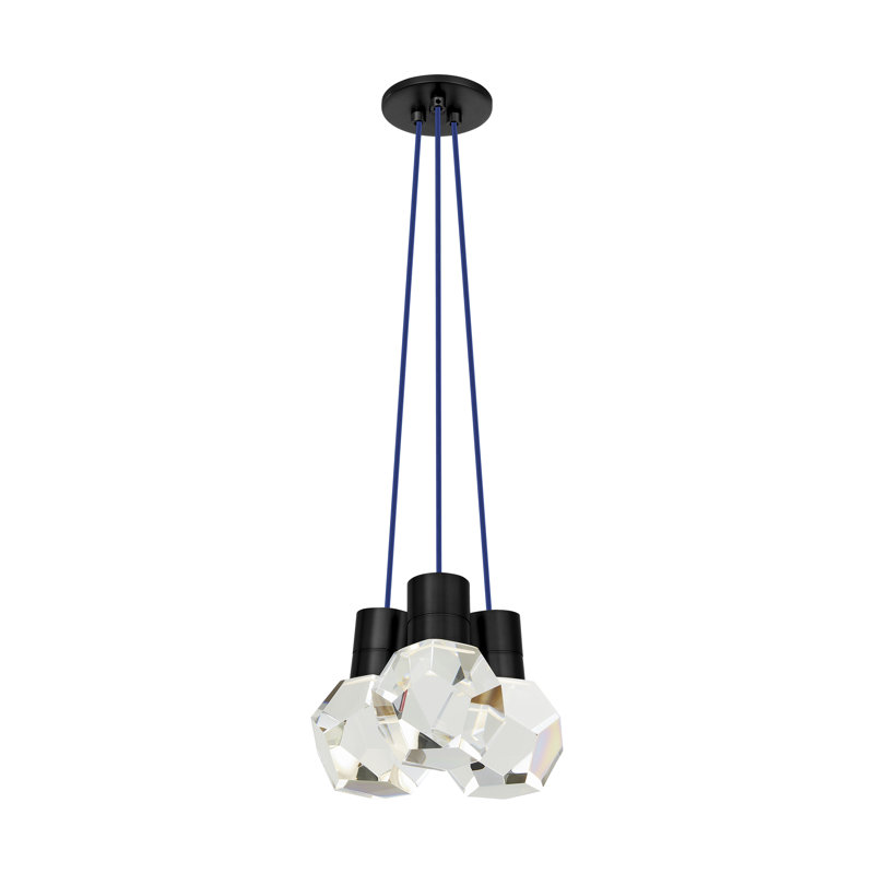 Kira 3 - Light LED Pendant, Black/Blue