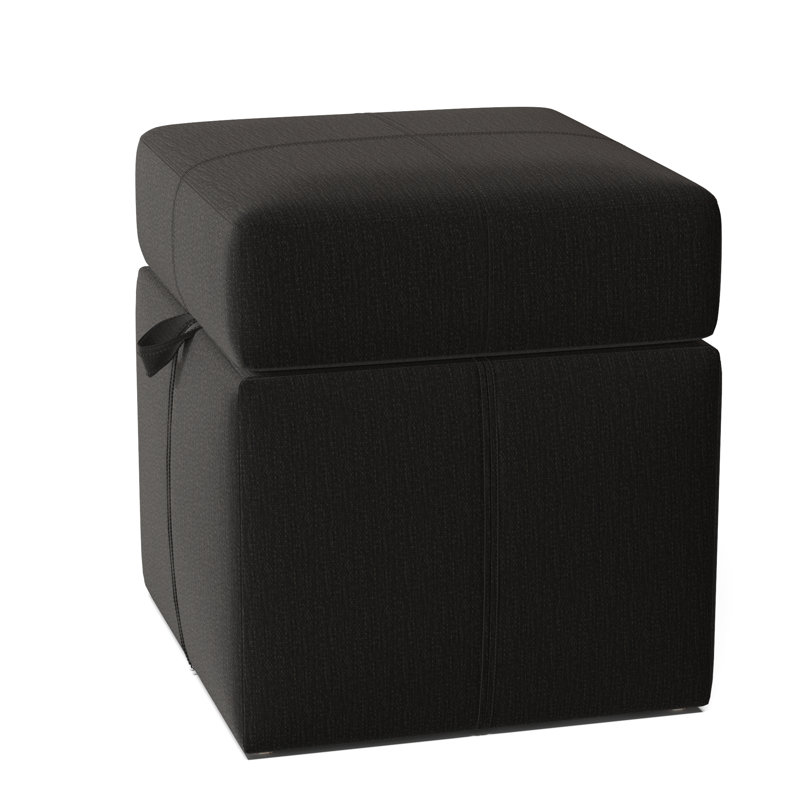 Preesall Upholstered Ottoman, Key Ebony