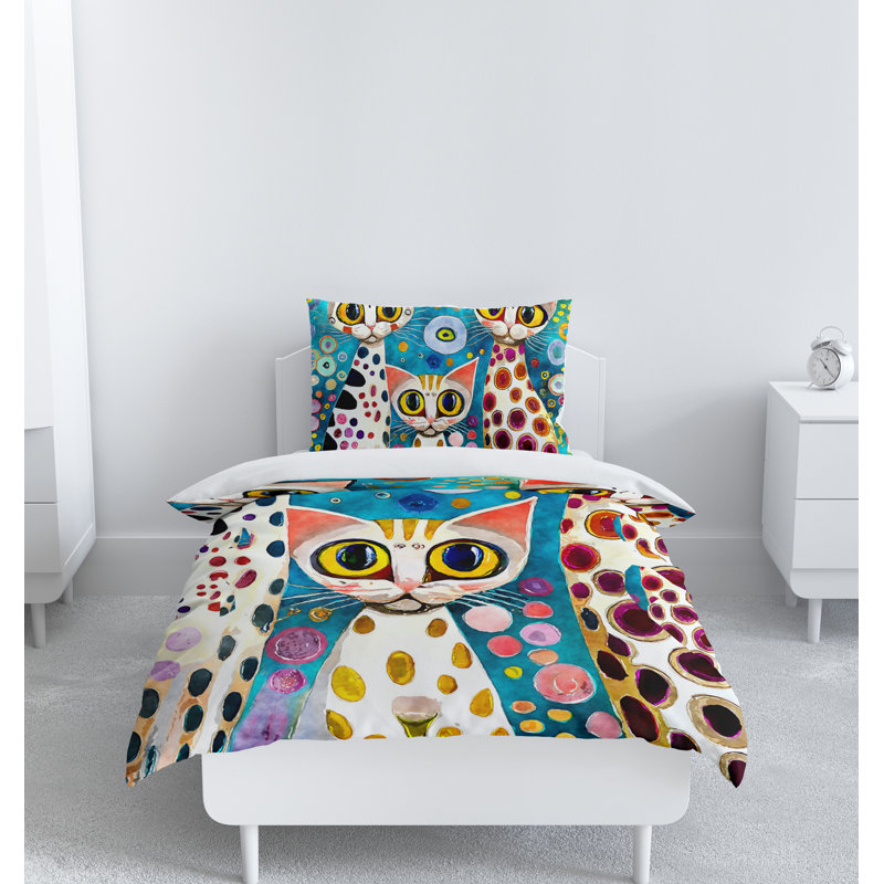 Modern & Contemporary Polyester Duvet Cover, Twin Duvet Cover + 1 Queen Sham