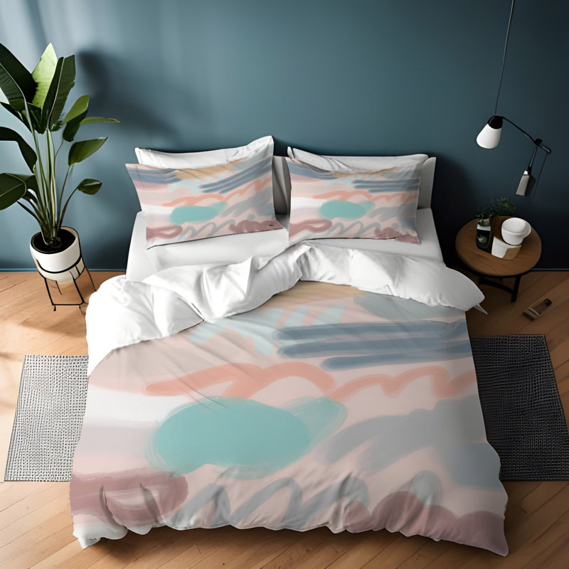 Abstract Duvet Cover, King Duvet Cover + 2 King Shams