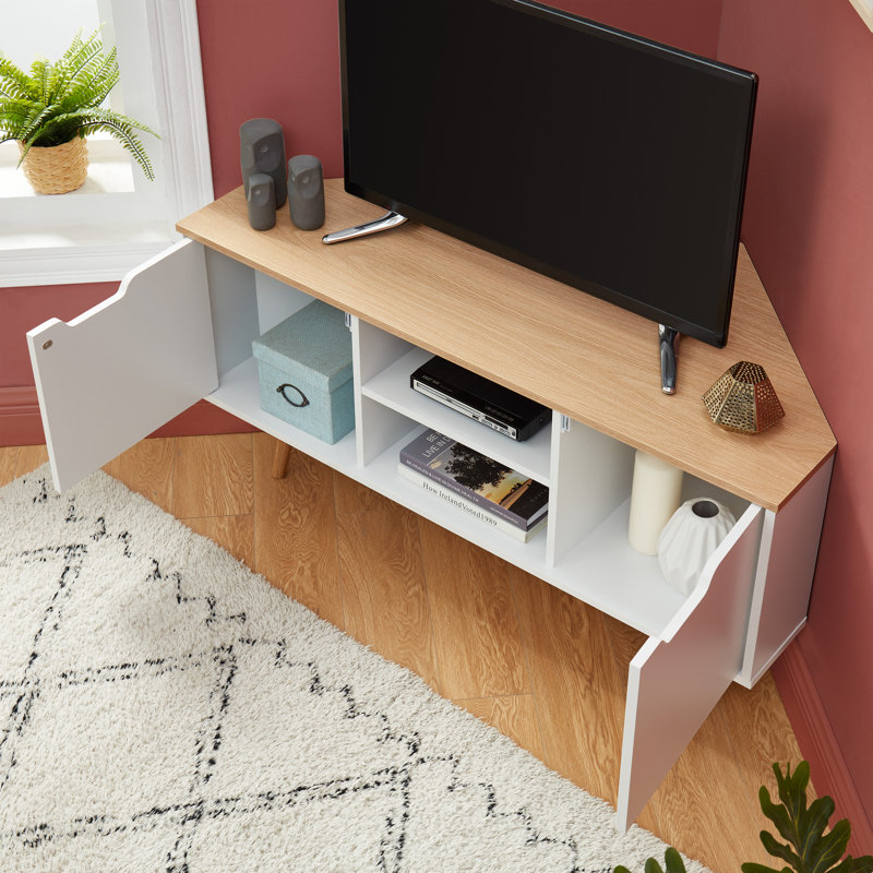 Southington Unfinished TV Stand for TVs up to 49", White/Wood