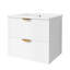 Meuble-lavabo mural moderne de 24 pouces avec 2 tiroirs, idéal pour les petites salles de bain-350967368