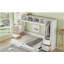 Lit escamotable double pleine grandeur avec placard et tiroirs, blanc-121070139-121070137