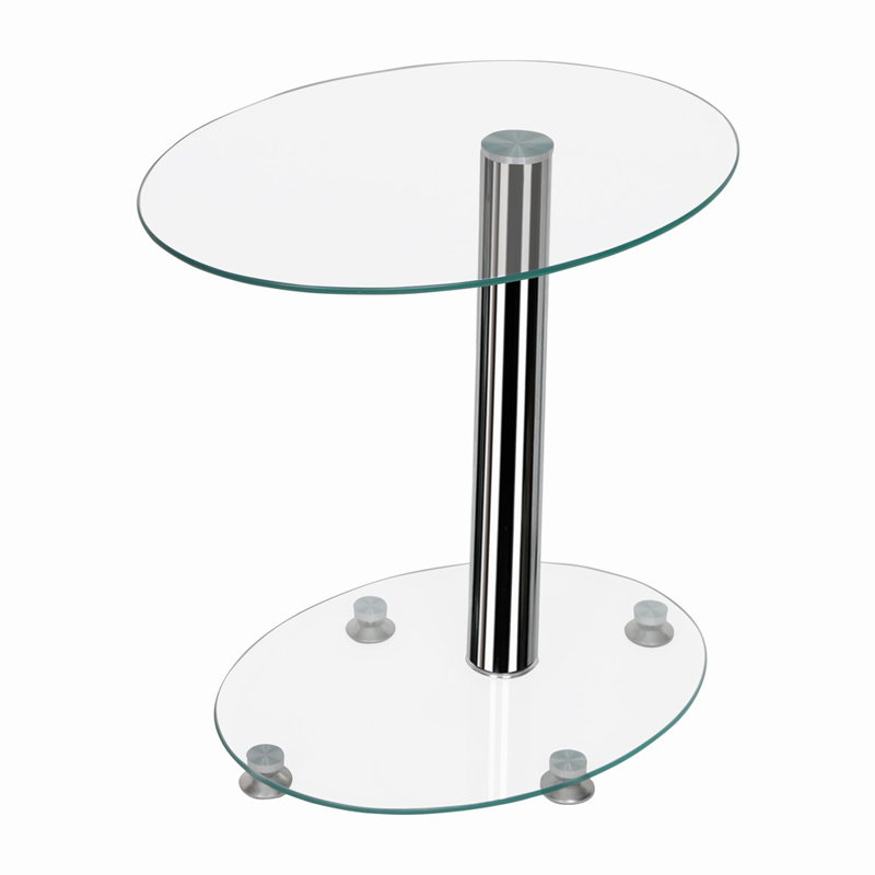 Miesville Glass Top C Table End Table