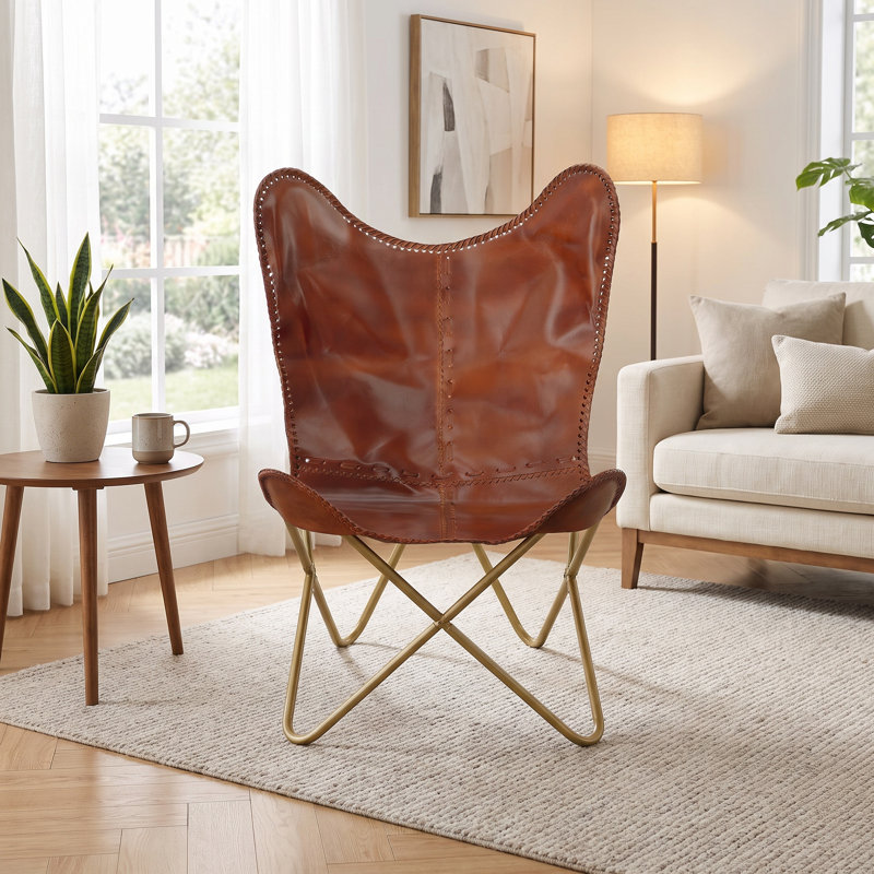 Méridienne 31,5 po Modern Brown, Brun, Doré