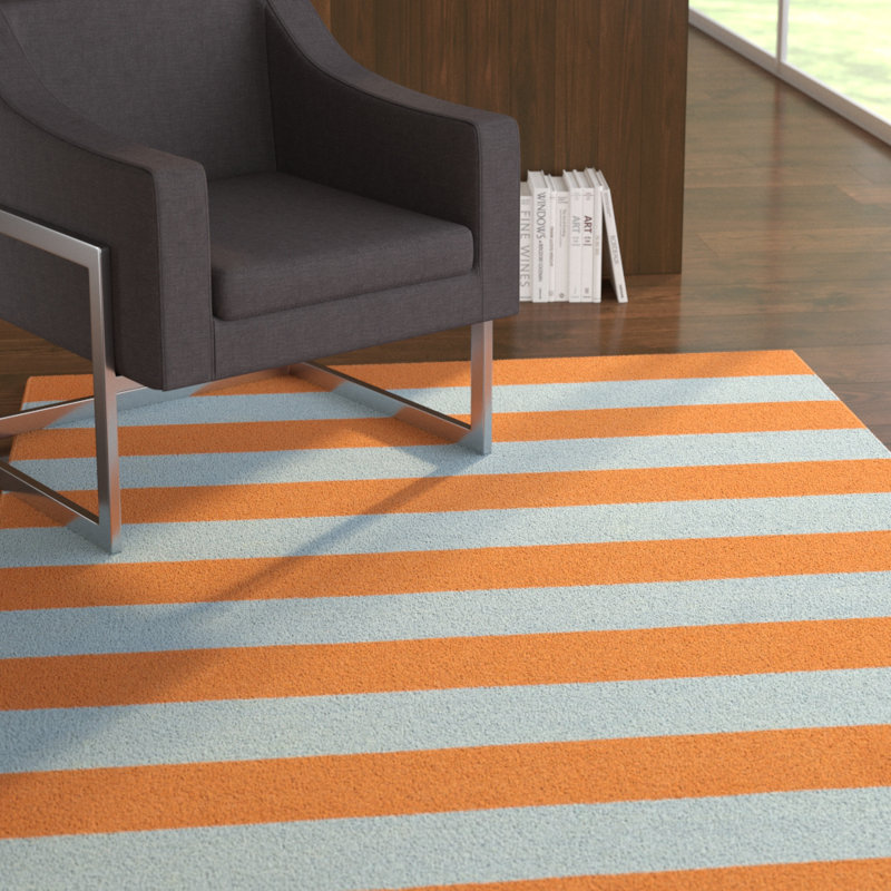 Wool Striped Indoor Rug, Runner 2'6" x 8'