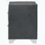 Table de chevet grise 2 tiroirs