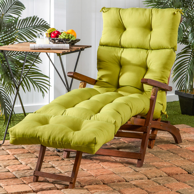 Coussin de chaise longue d'extérieur capitonné Shipton, Kiwi