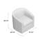 Fauteuil demi-tonneau pivotant en polyester 31,5 po de large Anglert-1450168425