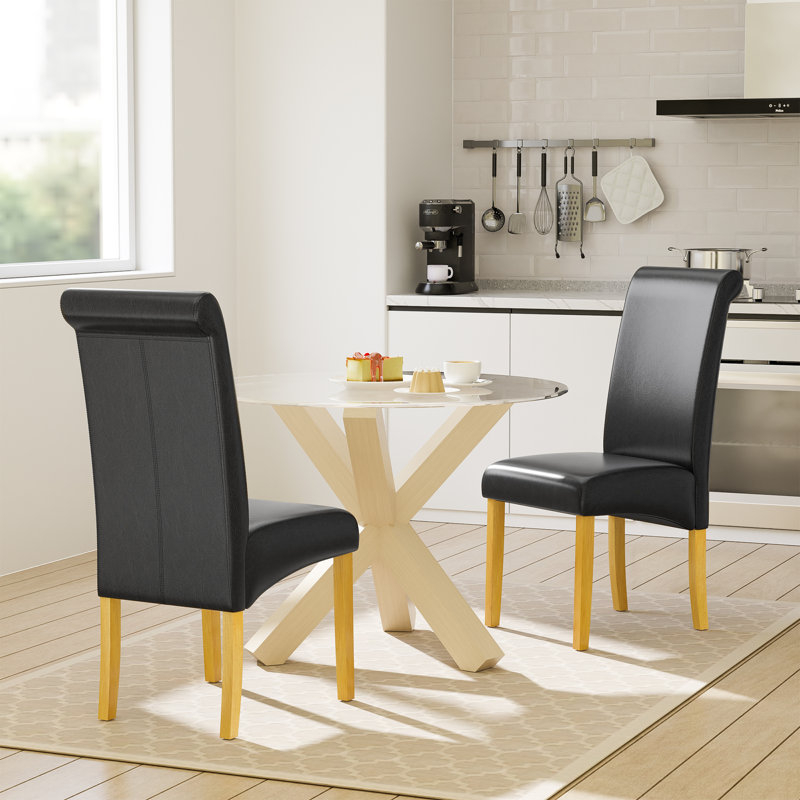 Astin Upholstered Dining Chair, 6, Black