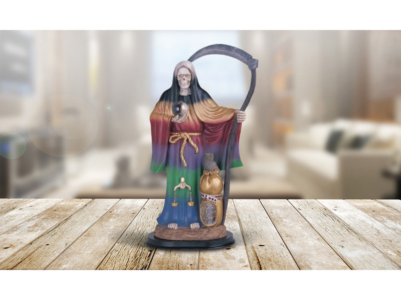 Figurine Santa Muerte arc-en-ciel 16 po Jena