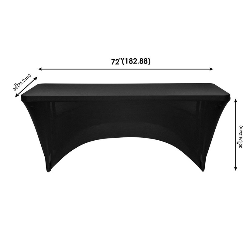 Ebonni Tablecloth, 45cm W x 182cm L, Black
