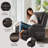 2+1 Pieces In Living Room, Reclining Loveseat Leather With Removable Console, 1 Oversize Recliner Chair Sofa Seat, Brown