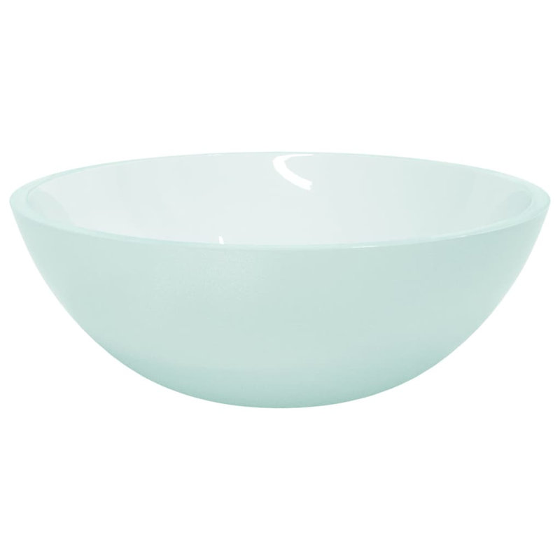 Metro Lane Adaryll 500mm L x 370mm W Glass Circular Sink, Blue