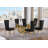 Lebanon Glass Top Trestle Dining Set-355821840-381428323