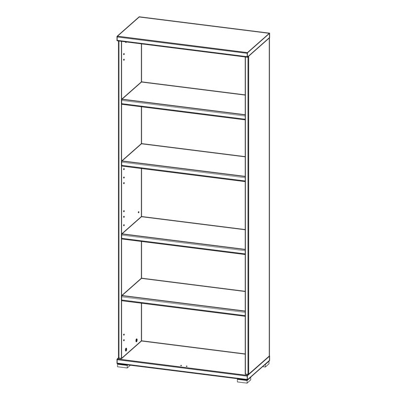 Vision 190cm H x 75cm W Bookcase